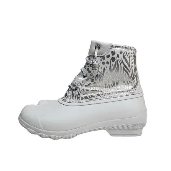 Sperry Womens 7 Medium Syren Gulf Duck Boot in Ivory NEW - Picture 5 of 11